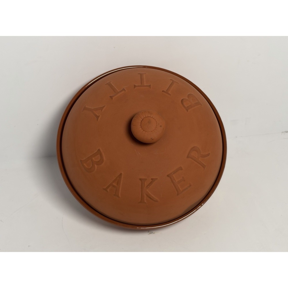 Terracotta Clay Bread Baker Covered Baking Dish "BREAD BAKER" Rustic Pottery
